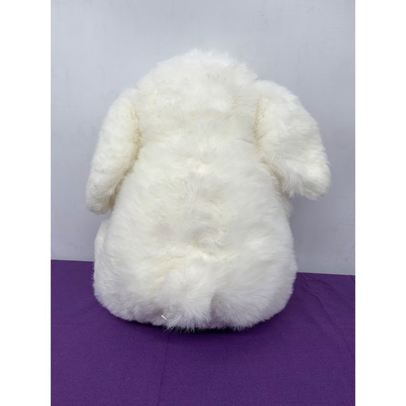 Goffa 14 Inch White Easter Bunny Carrot Embroidered Feet Bag with Pink Blue Teal - Picture 8 of 16